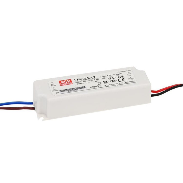 LPV-20-12 90VAC-264VAC Giriş 12V Çıkış 20W Led Sürücü