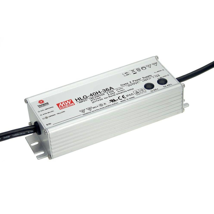 HLG-40H-24 90VAC-305VAC Giriş 14.4~24V Çıkış 40W Led Sürücü