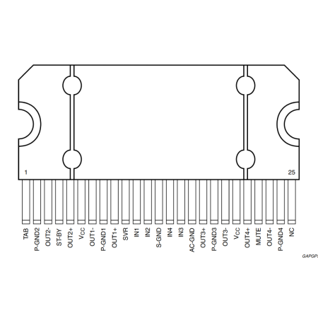 TDA7388, Flexiwatt-25 Entegre