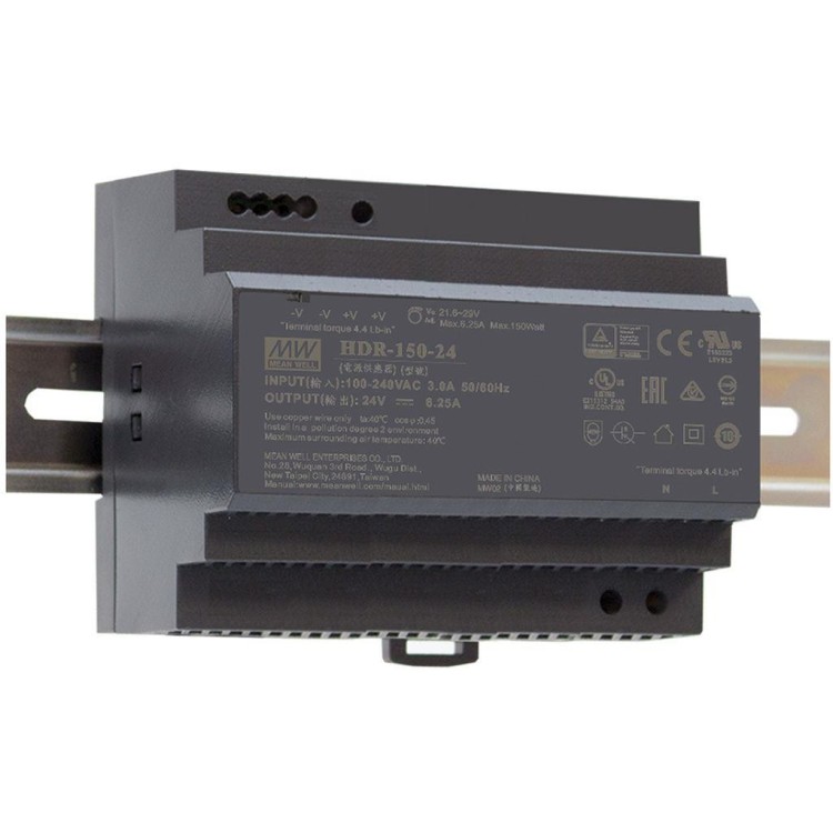 HDR-150-24, 24VDC 6.25A 150W Güç Kaynağı