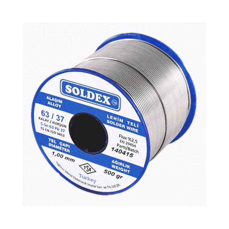 Soldex 63/37 1.00mm 500Gr Kurşunlu Lehim Teli 631005