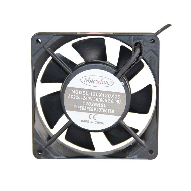 Marxlow 12025HSL 120x120x25mm 0.08A 220V AC 2 Kablolu Fan