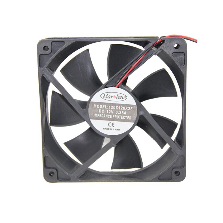 Marxlow 120x120x25mm 0.28A 12VDC 2 Kablolu Fan