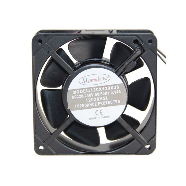 Marxlow 0.14A 120x120x38mm 220V AC 2 Kablolu Fan