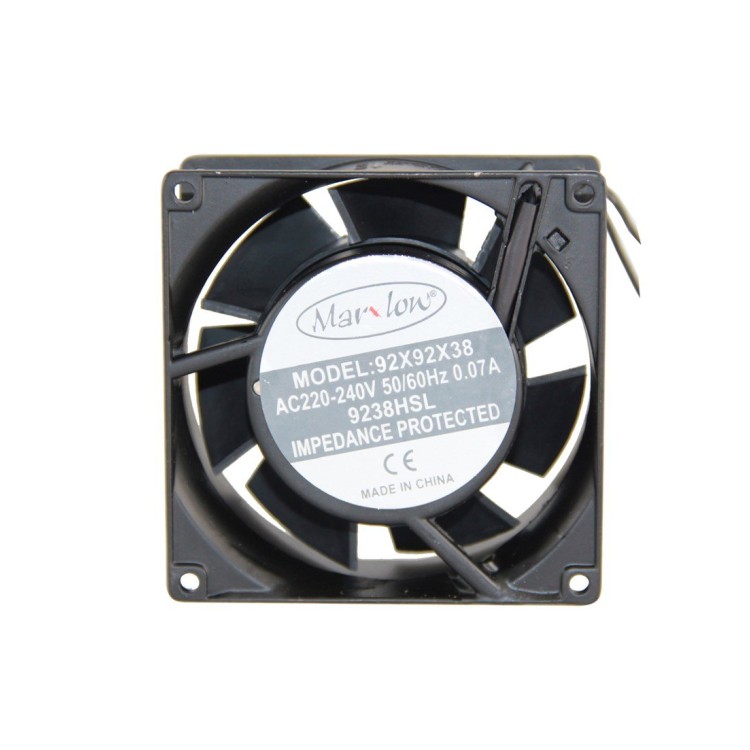 Marxlow 0.07A 92x92x38mm 220V AC 2 Kablolu Fan