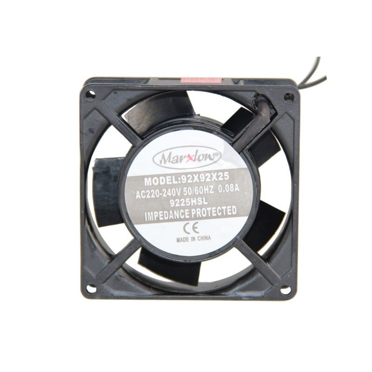 Marxlow 0.08A 92x92x25mm 220V AC 2 Kablolu Fan