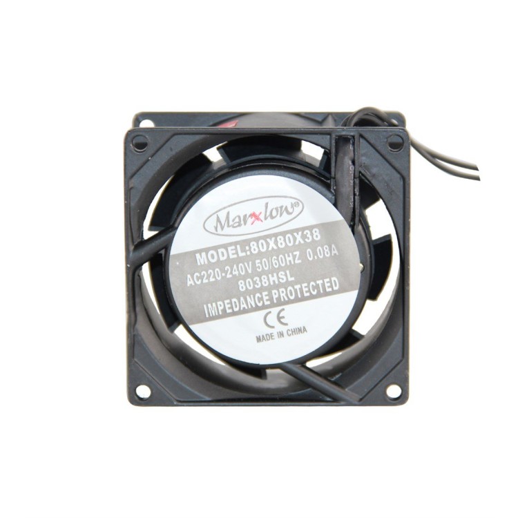 Marxlow 0.08A 80x80x38mm 220V AC 2 Kablolu Fan