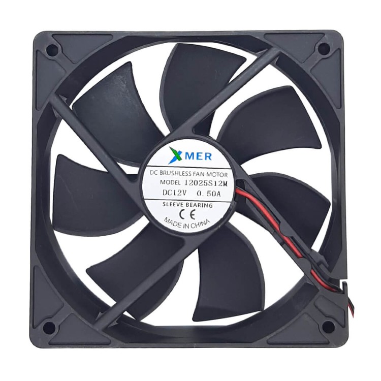 Xmer 12025S12H 0.45A 120x120x25mm 12VDC 2 Kablolu Fan