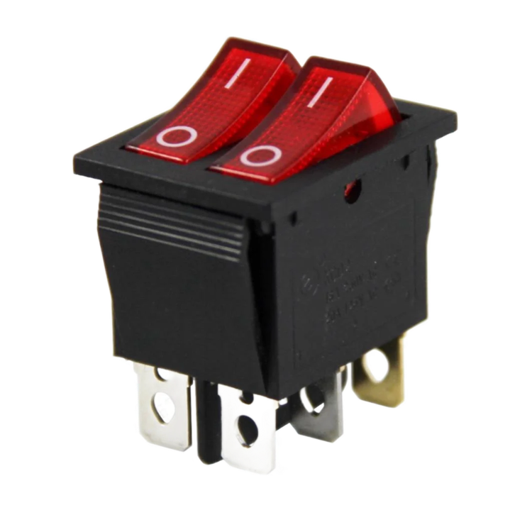 IC-101 KCD2-2101 İkili Işıklı Anahtar Kırmızı