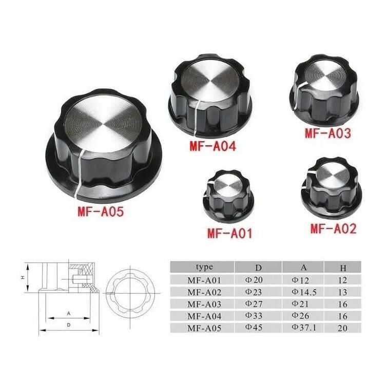 MF-A03 6mm Vidalı Potansiyometre Başlığı 27x16mm