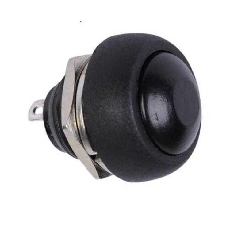 IC-184 12mm Plastik Siyah Push Buton PBS33B