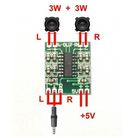 PAM8403 HW-104 2x3W 5V 2...
