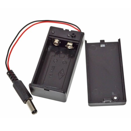 9V Pil Yuvası Kapaklı ve DC...