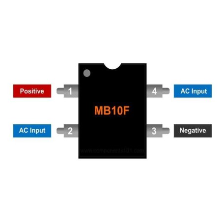 MB10F 0.8A 1000V (1kV) Tek...