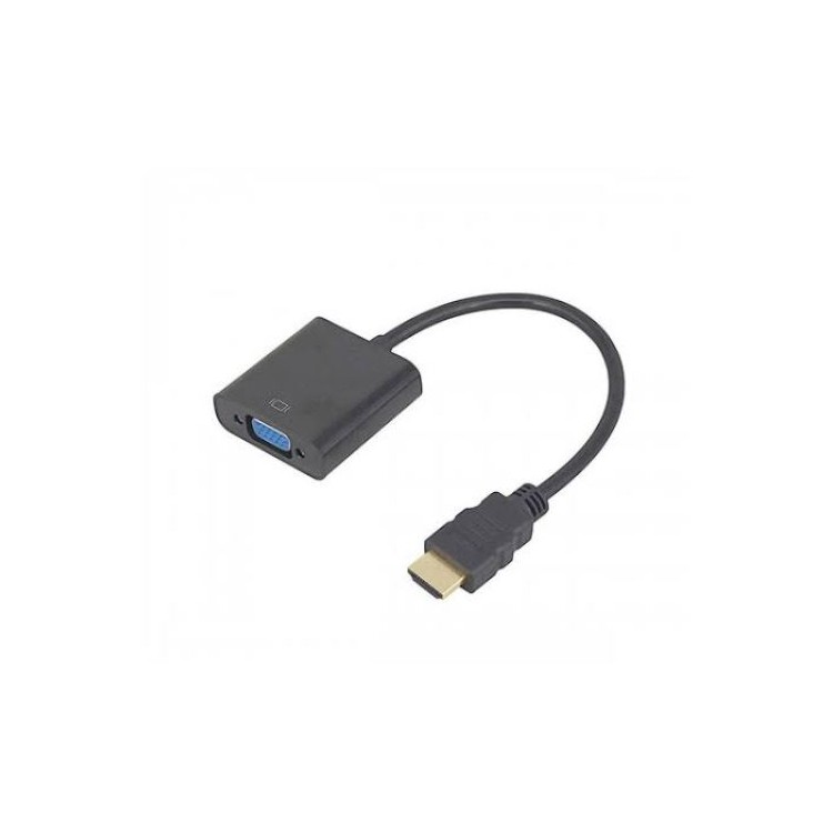 HDMI to VGA Siyah Dönüştürücü Kablo